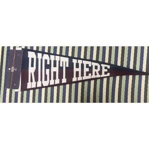 Rowing Blazers x Target RIGHT HERE Pennant Preppy Wall Hanging Navy Blue Maroon